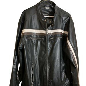 Black and Brown Biker Jacket #New #Discounted Shipping